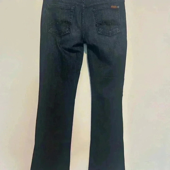 7 For All Mankind The Original Bootcut Jeans Blue Boho Size 29 - Picture 6 of 7